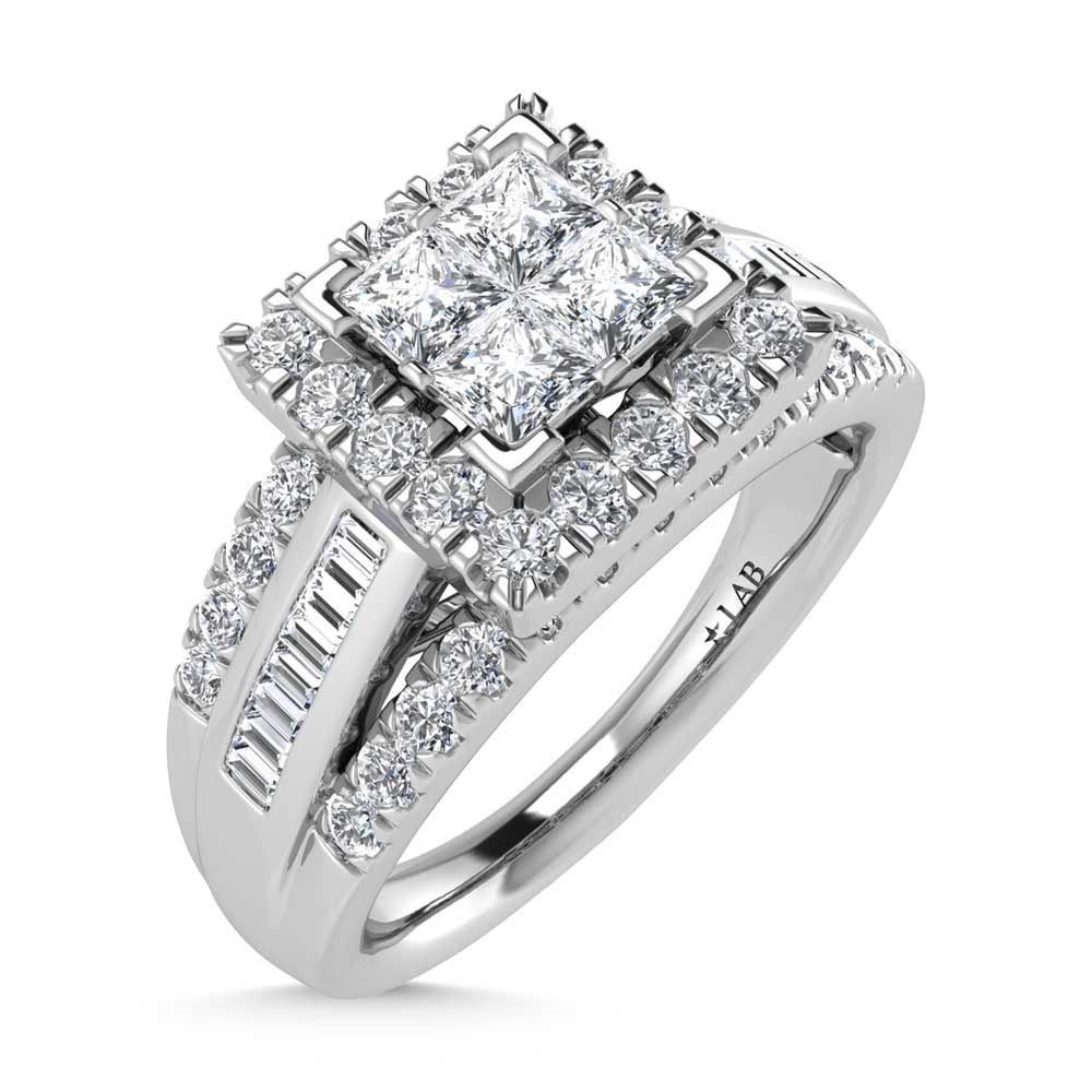 10K White Gold 1 Ct.Tw. Diamond Engagement Ring