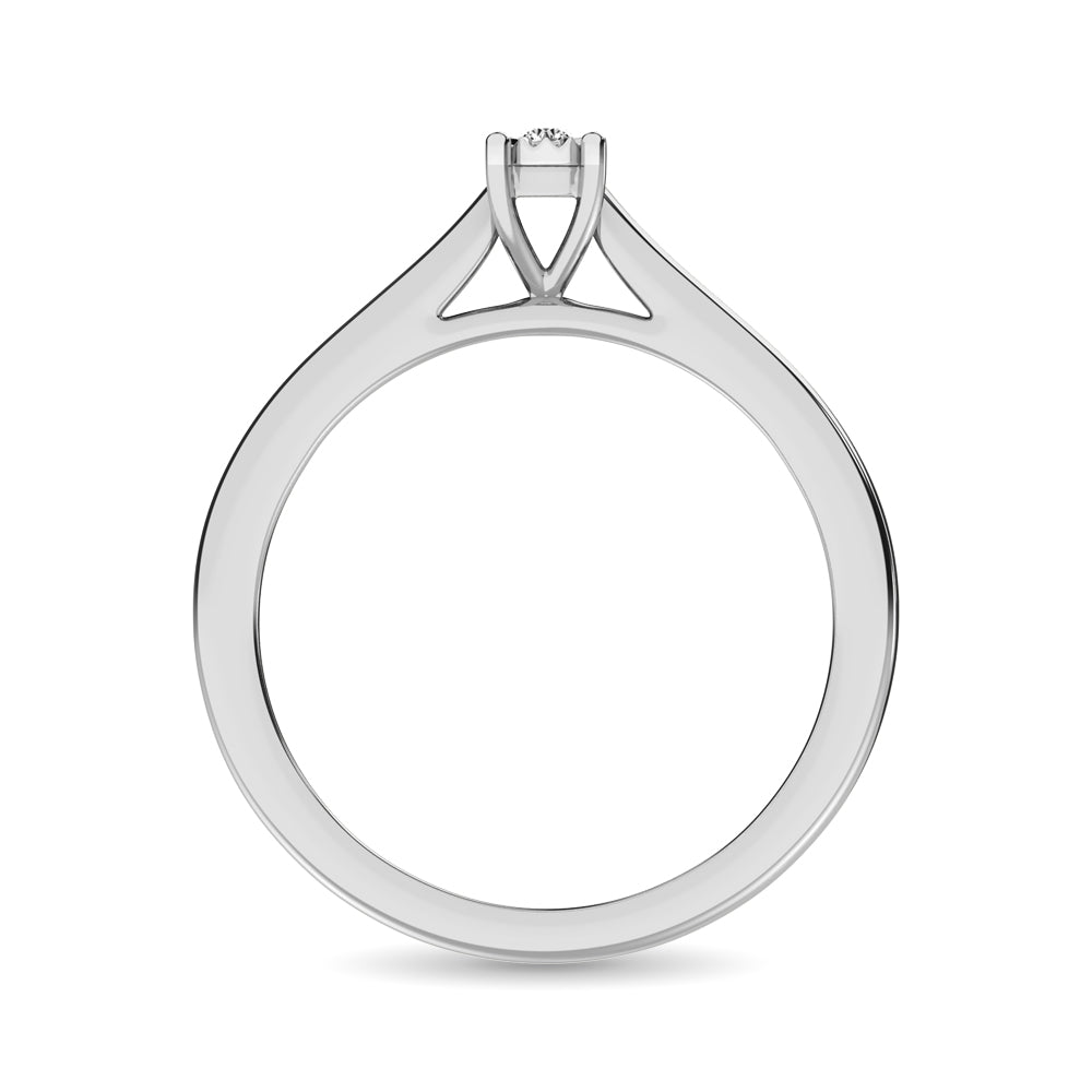 10K White Gold 1/20 Ct.Tw. Diamond Solitaire Engagement Ring