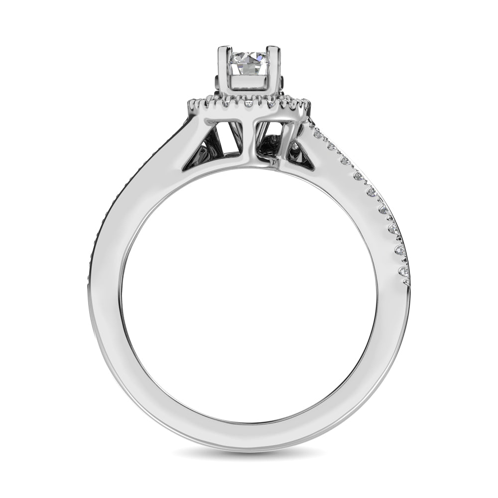 10K White Gold 1/2 Ct.tw Diamond Bridal Ring