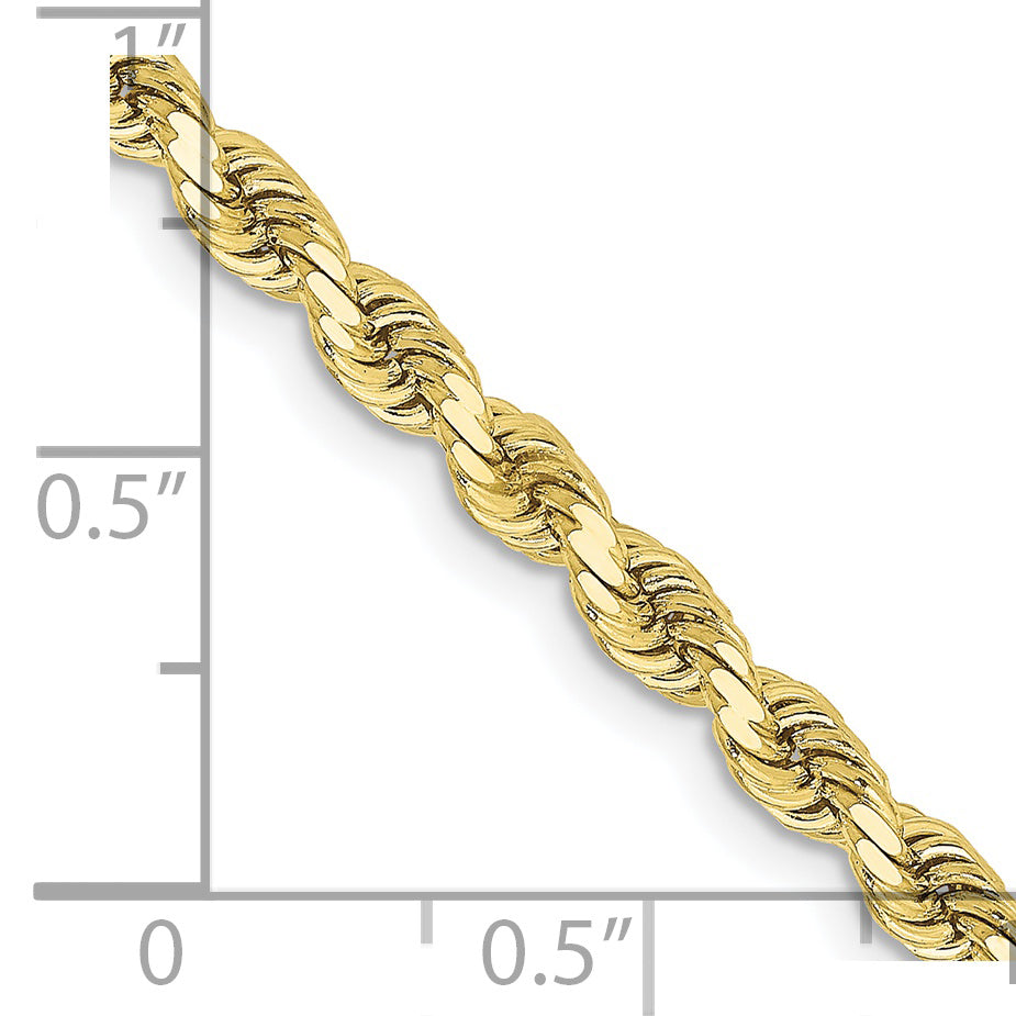 10k 3.25mm Diamond-cut Rope Chain