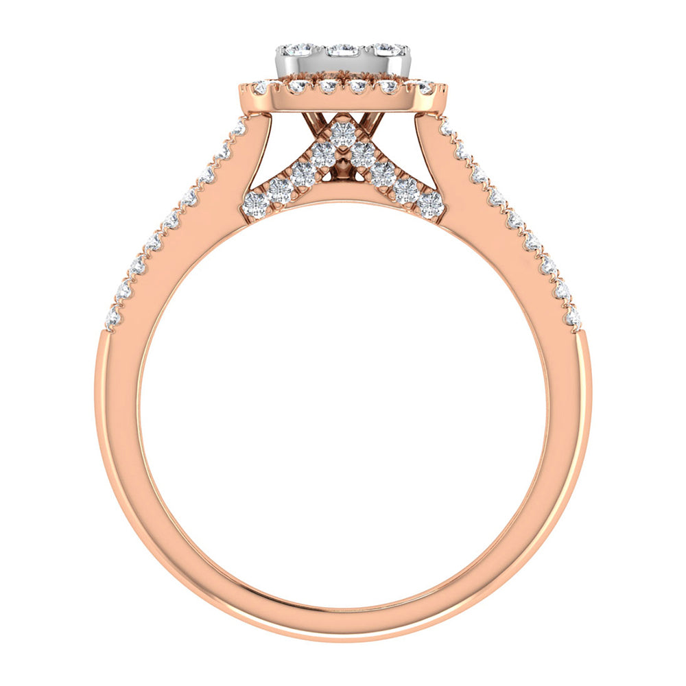 Diamond 7/8 Ct.Tw. Fashion Ring in 14K Rose Gold