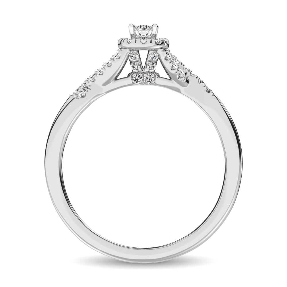 Diamond 1/4 ct tw Round Cut Engagement Ring in 10K White Gold