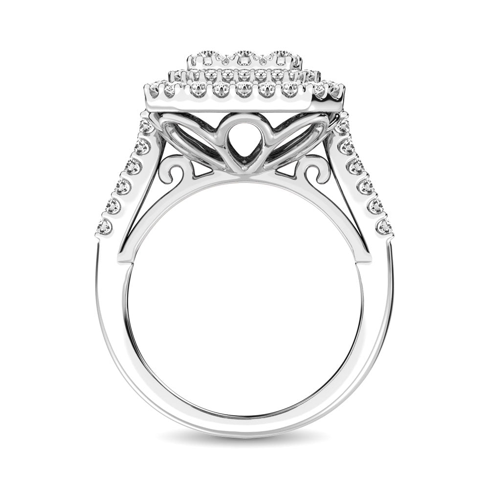 14K White Gold 2 Ct.Tw. Diamond Engagement Ring