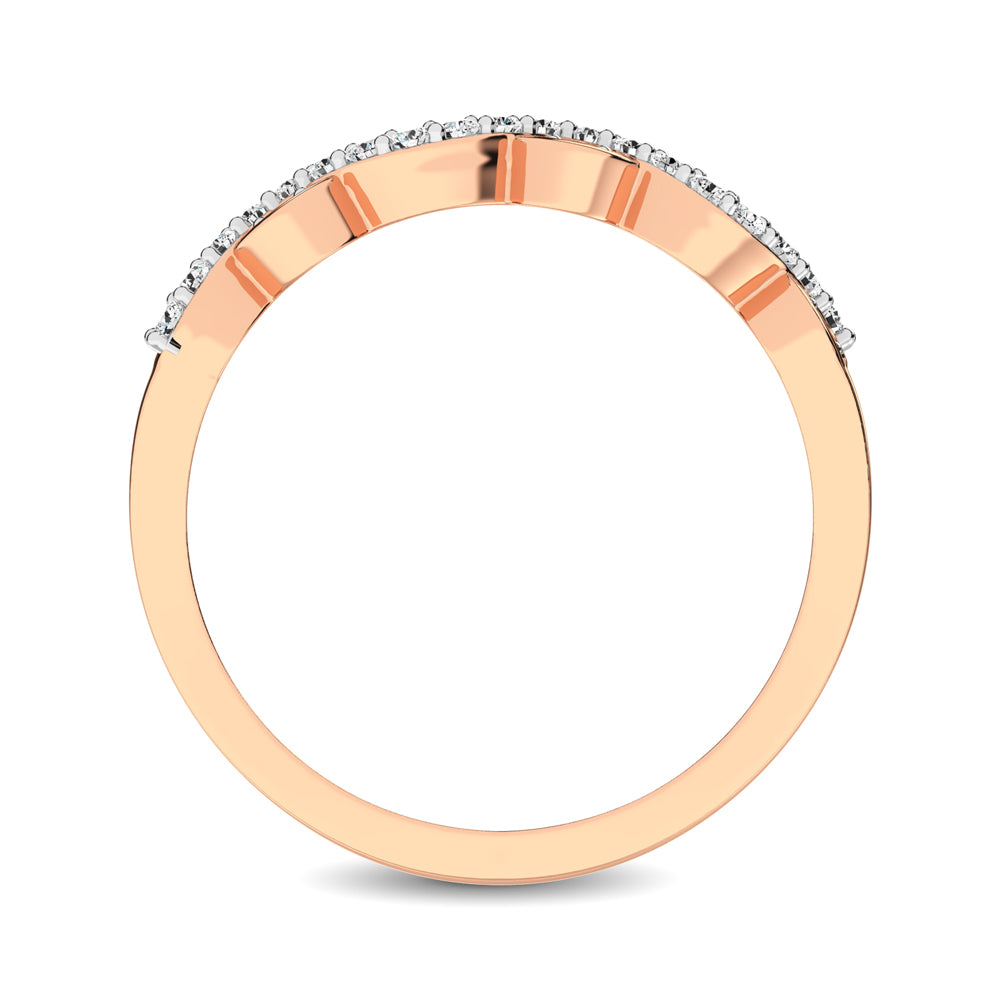 Diamond 1/6 Ctw Twist Band in 14K Rose Gold