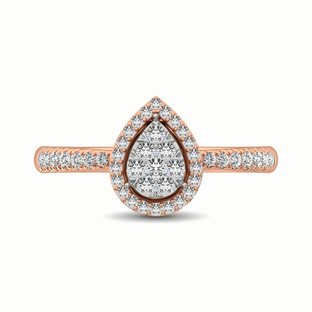 14K Rose Gold 2/5 Ct.Tw. Diamond Fashion Ring