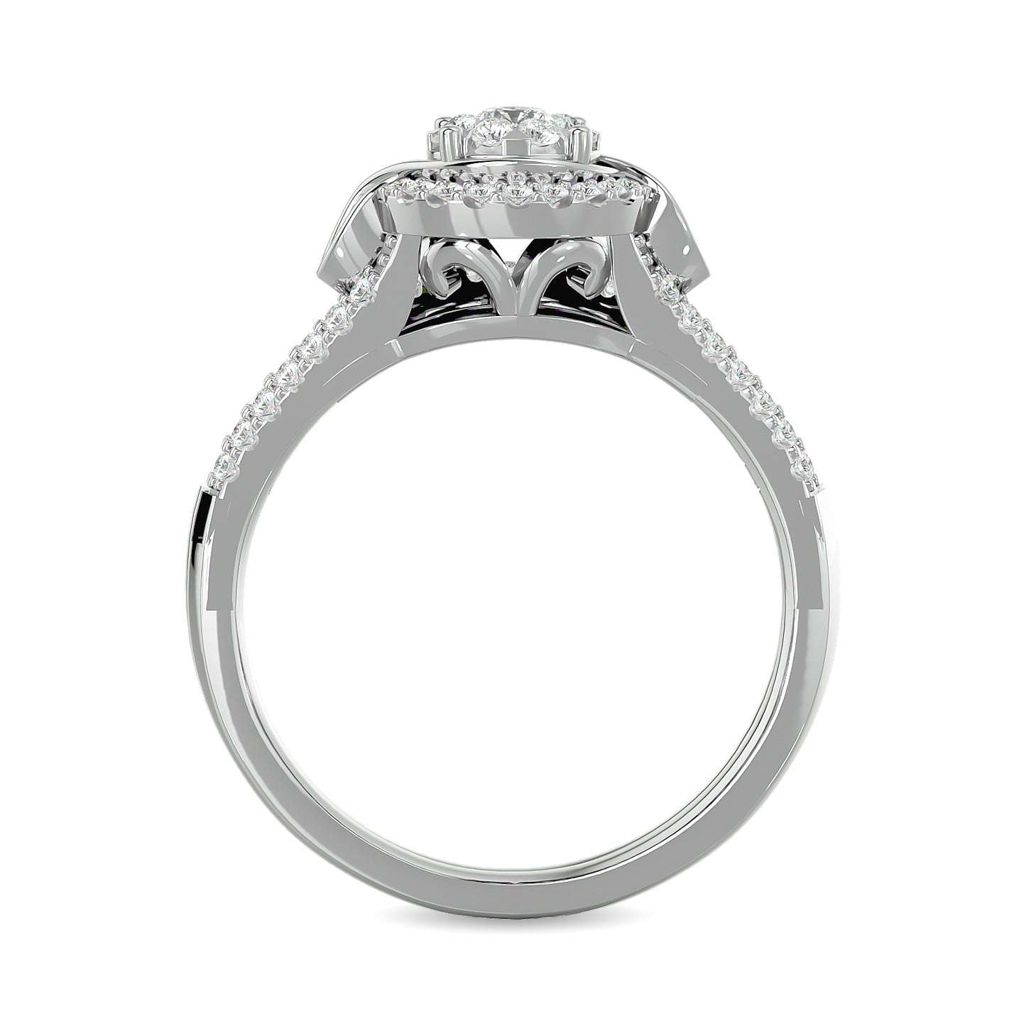 Diamond 1/2 ct tw Bridal Ring in 14K White Gold