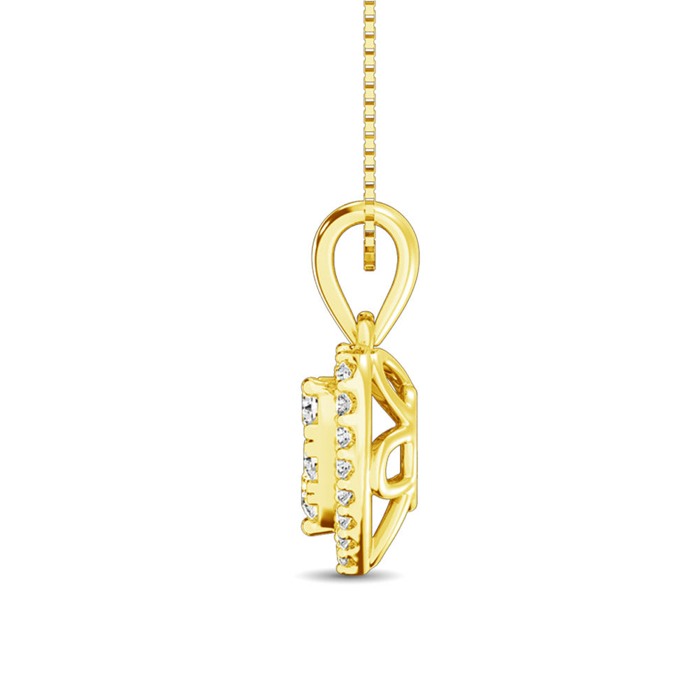 Diamond Fashion Pendant 1/2 ct tw Round Cut in 14K Yellow Gold
