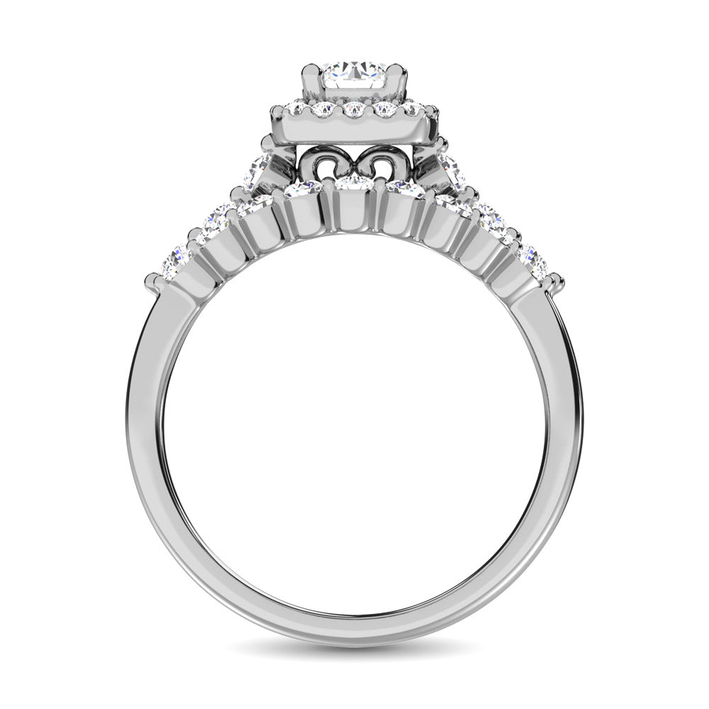 Diamond 1 Ct.Tw. Bridal Ring in 14K White Gold