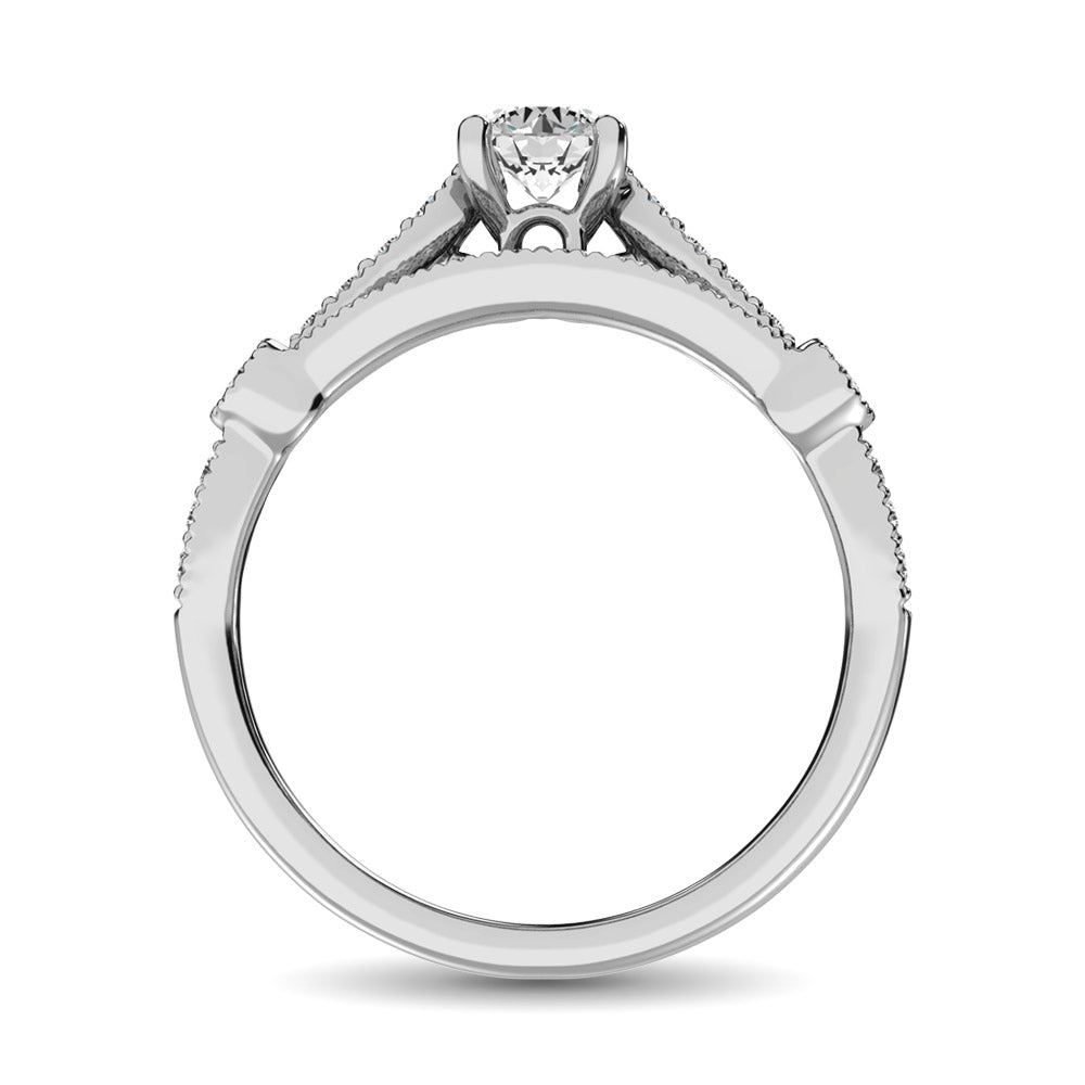 Diamond 1/2 Ct.Tw. Bridal Ring in 14K White Gold