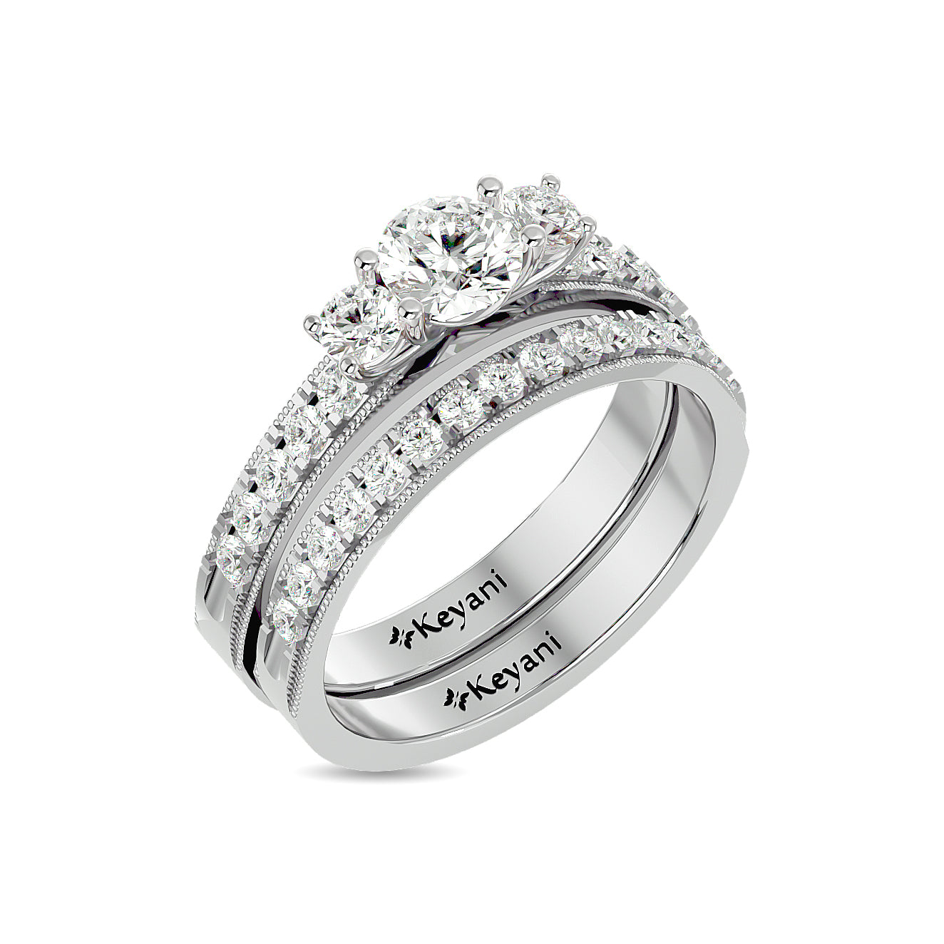 Diamond 1 Ct.Tw. Bridal Ring in 14K White Gold