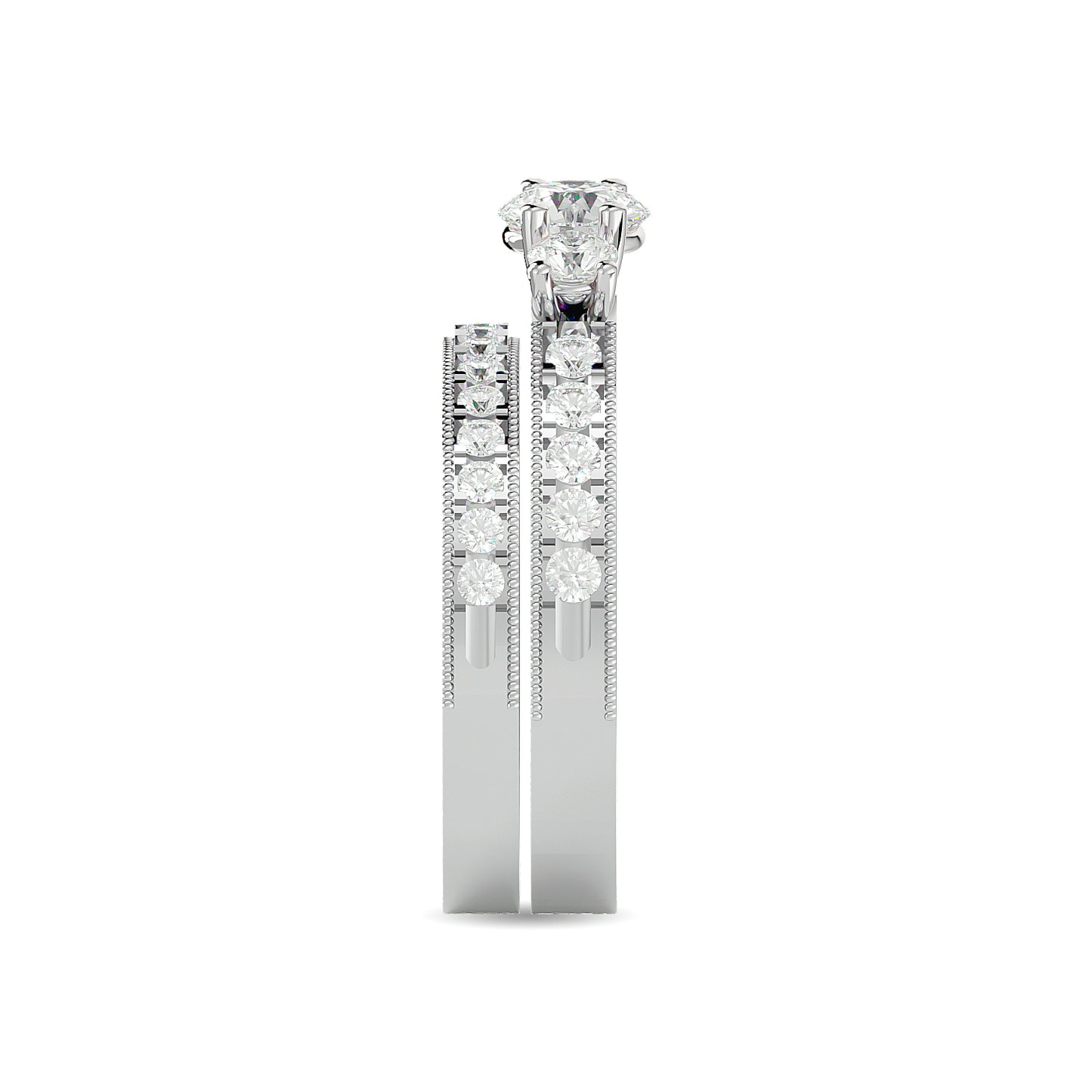 Diamond 1 Ct.Tw. Bridal Ring in 14K White Gold