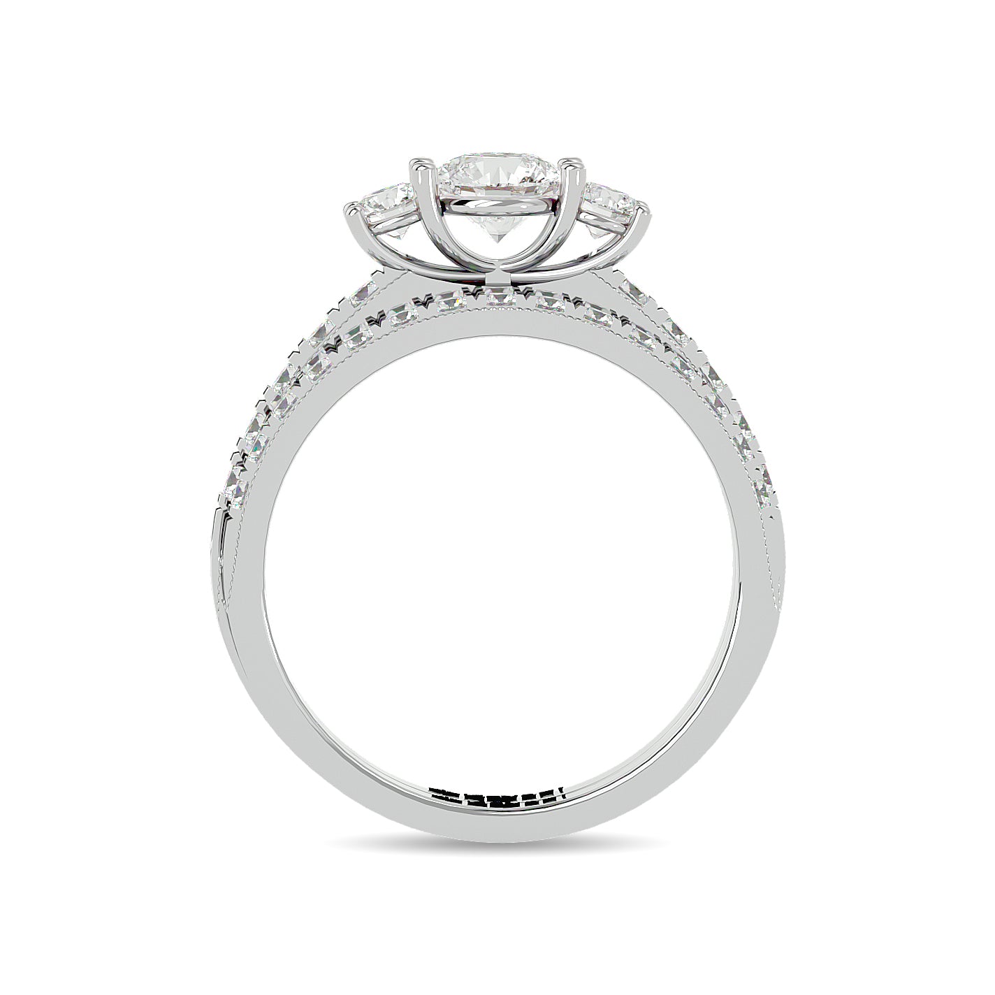 Diamond 1 Ct.Tw. Bridal Ring in 14K White Gold
