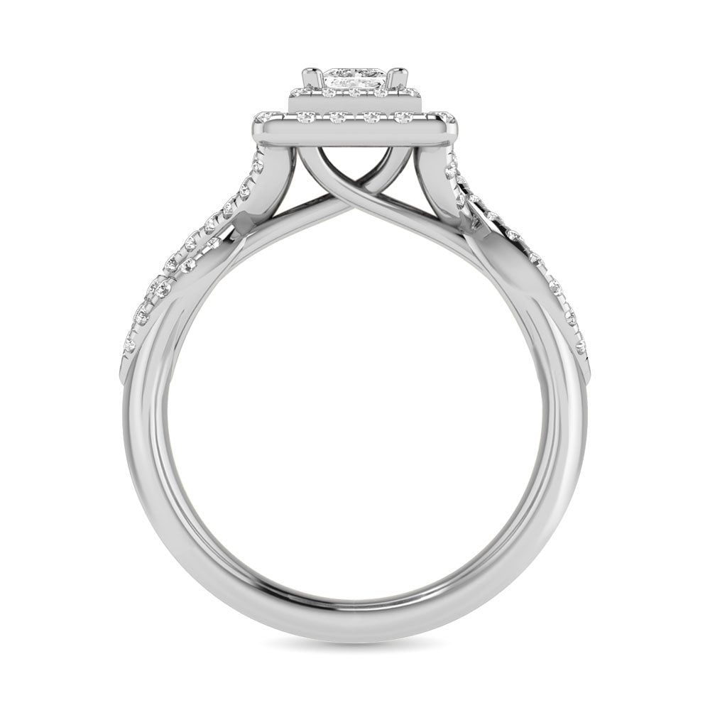 Diamond 3/4 Ct.Tw. Bridal Ring in 14K White Gold