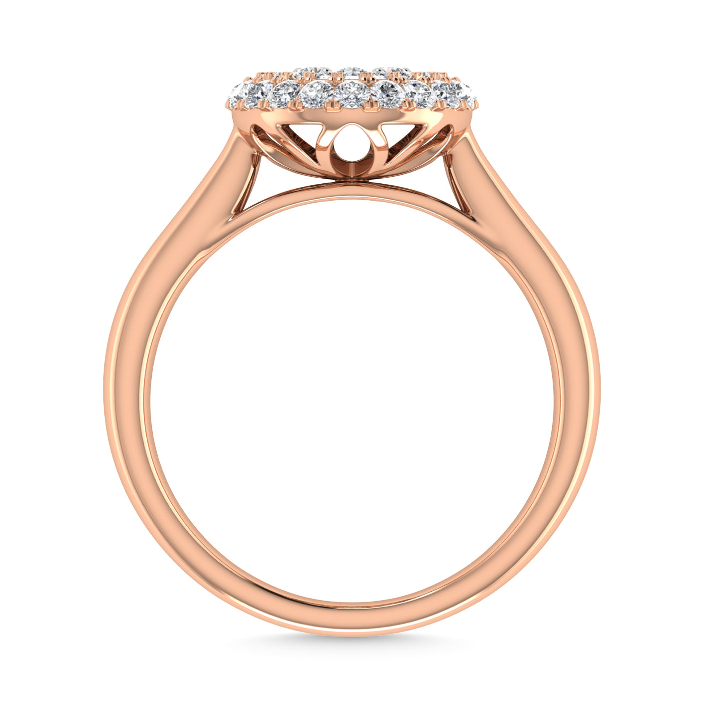 Diamond 1/2 Ct.Tw. Cluster Fashion Ring in 14K Two Tone