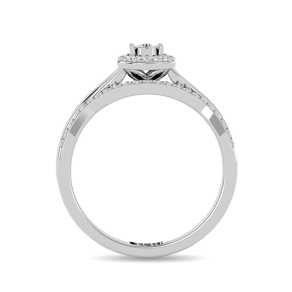 Diamond 1/4 Ct.Tw. Bridal Ring in 10K White Gold