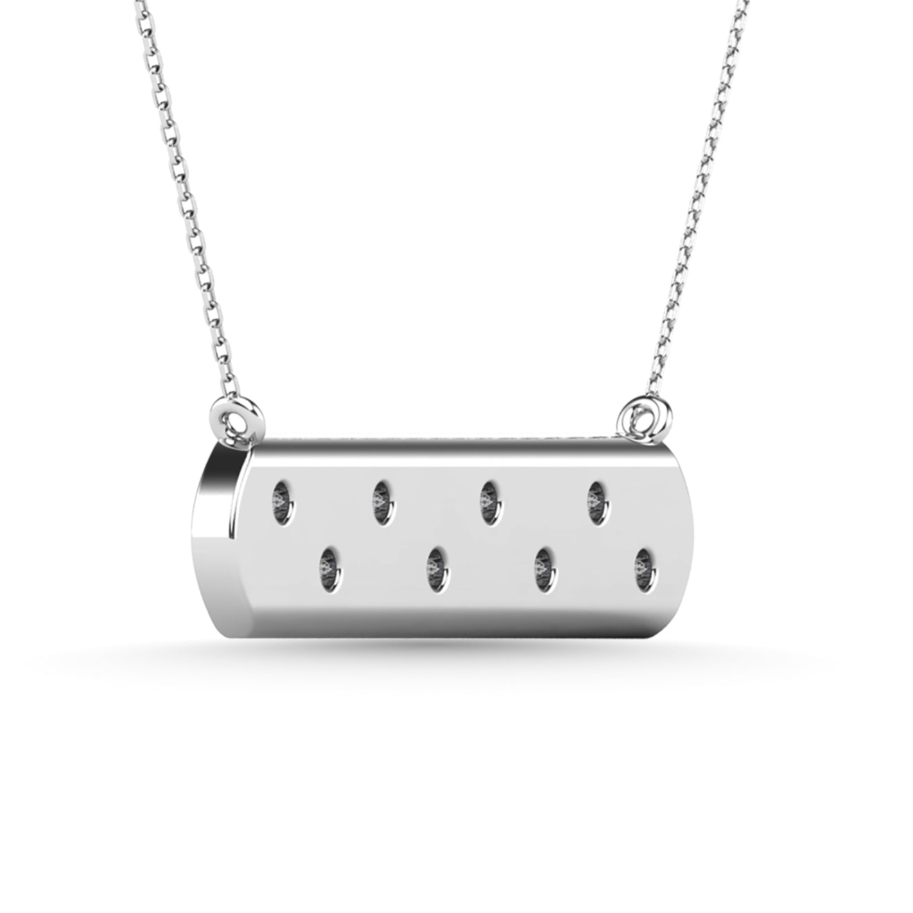Diamond 1/8 Ct.Tw. Bar Necklace in 10K White Gold