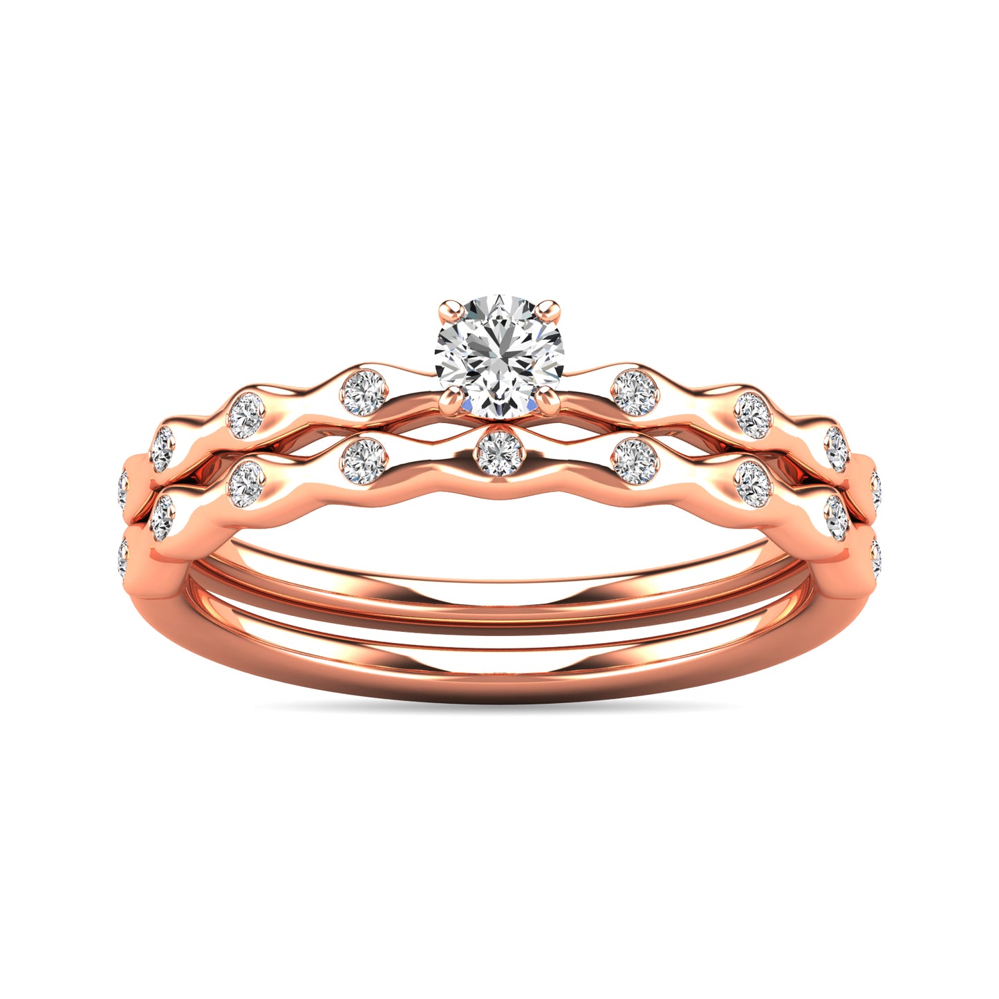 Diamond 1/3 ct tw Bridal Ring in 10K Rose Gold