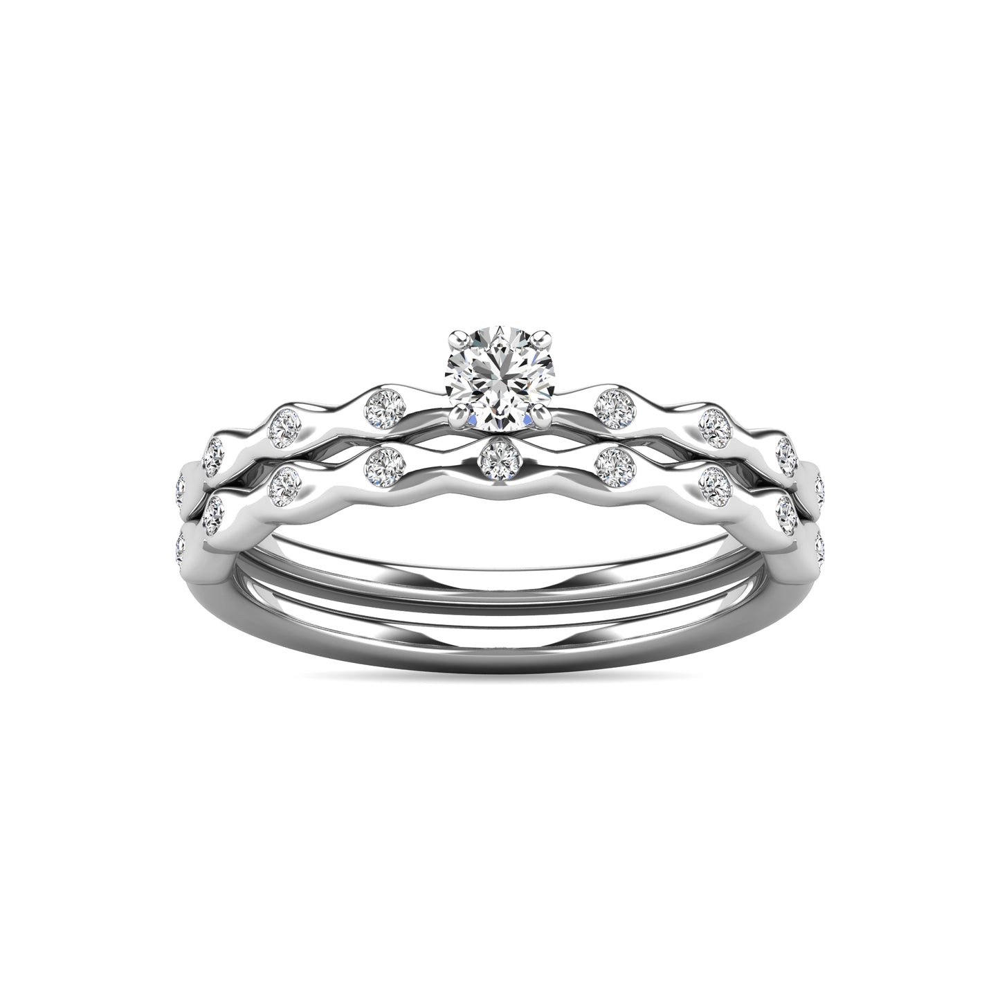 Diamond 1/3 ct tw Bridal Ring in 10K White Gold