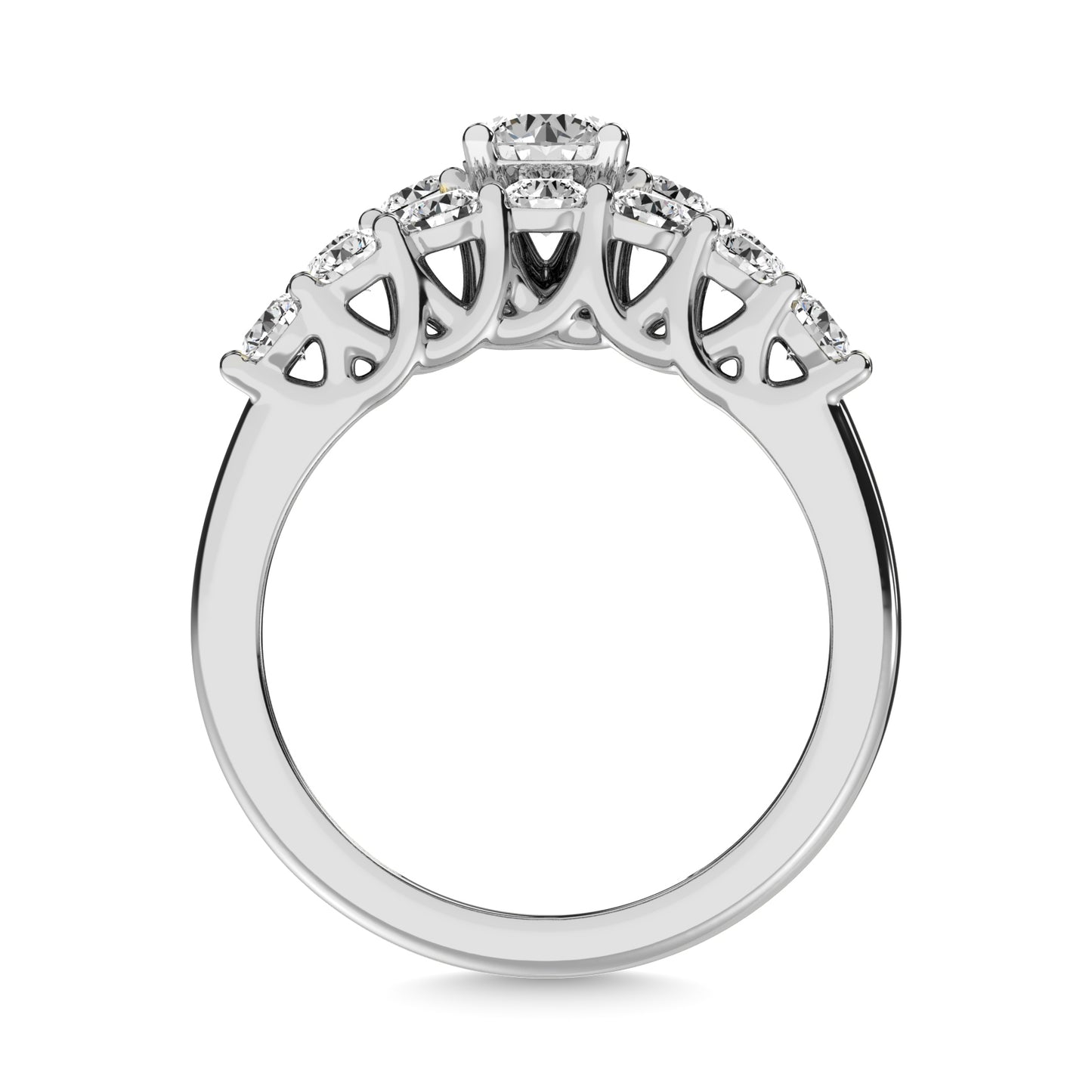 Diamond 1 1/2 ct tw Round Bridal Ring in 14K White Gold