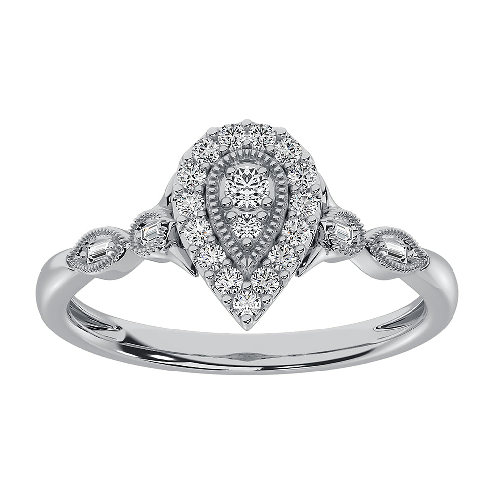 10K White Gold 1/4 Ct.Tw. Diamond Promise Ring