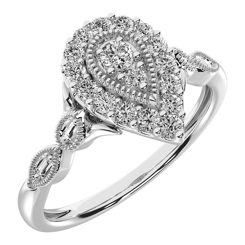 10K White Gold 1/4 Ct.Tw. Diamond Promise Ring