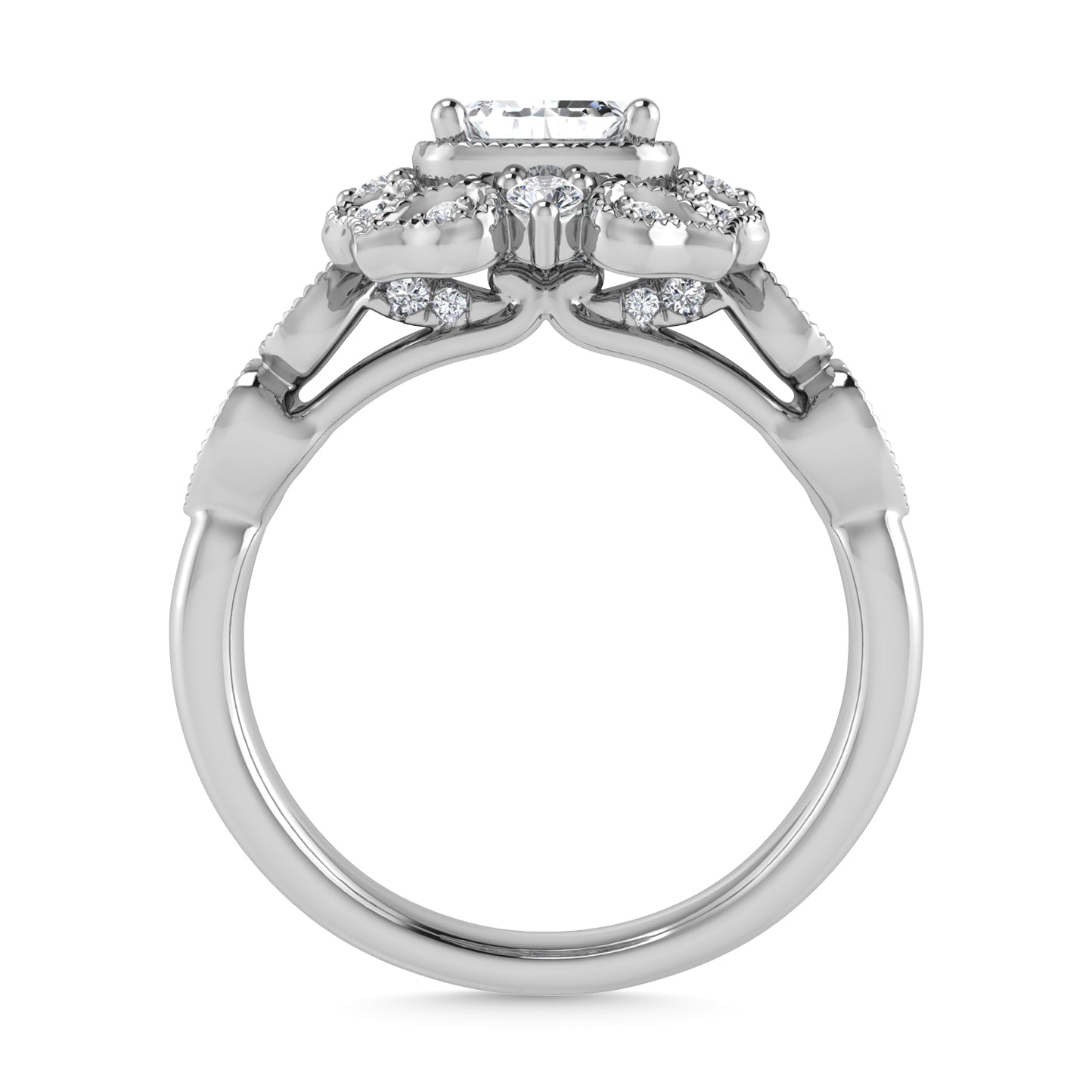 Diamond 5/8 Ct.Tw. Engagement Ring in 14K White Gold
