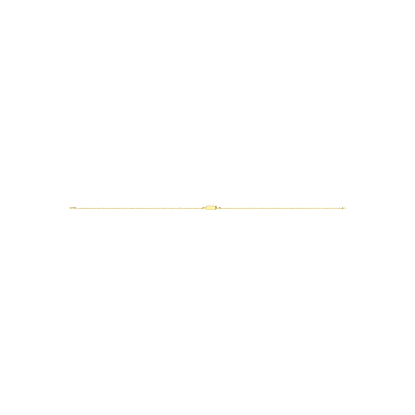 14K Yellow Gold Diamond 1/6 Ct.Tw. Cuban Bracelet
