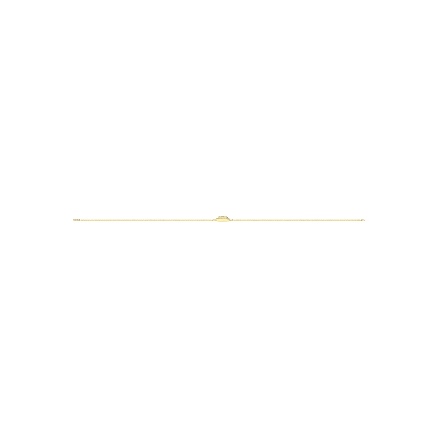 14K Yellow Gold Diamond 1/4 Ct.Tw. Cuban Bracelet