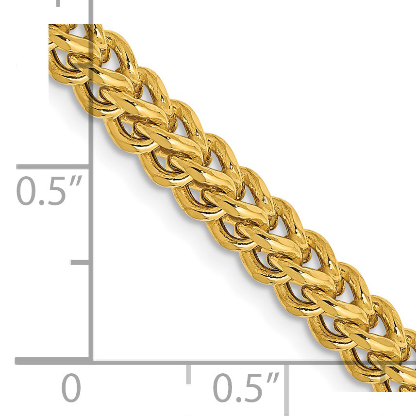 14k 3.7mm Semi-Solid Franco Chain