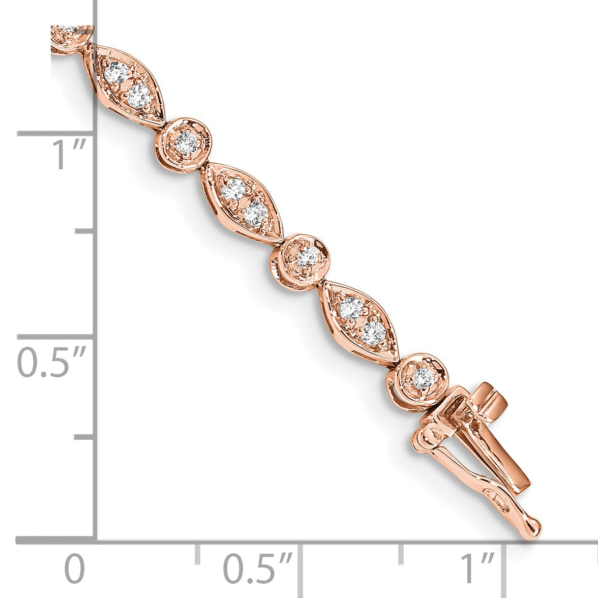 14k Rose Gold Diamond Bracelet