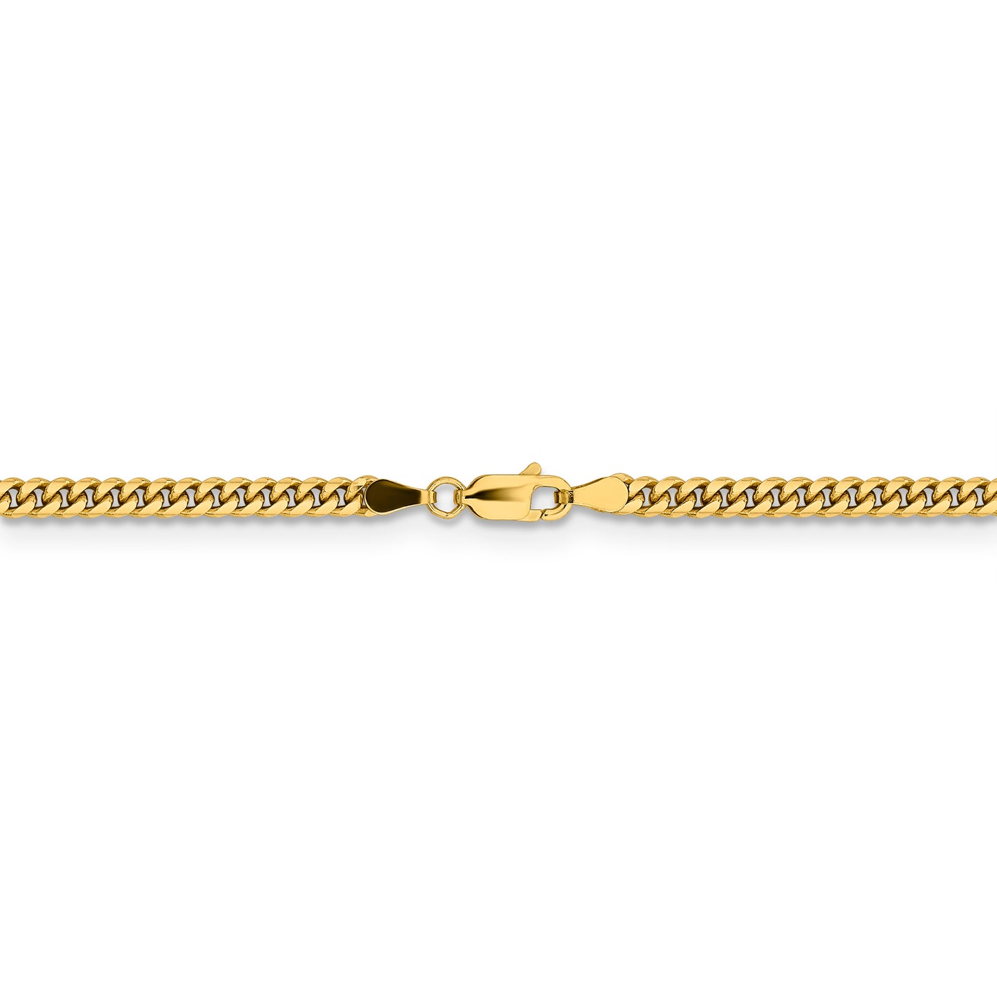 14k 3.5mm Solid Miami Cuban Chain