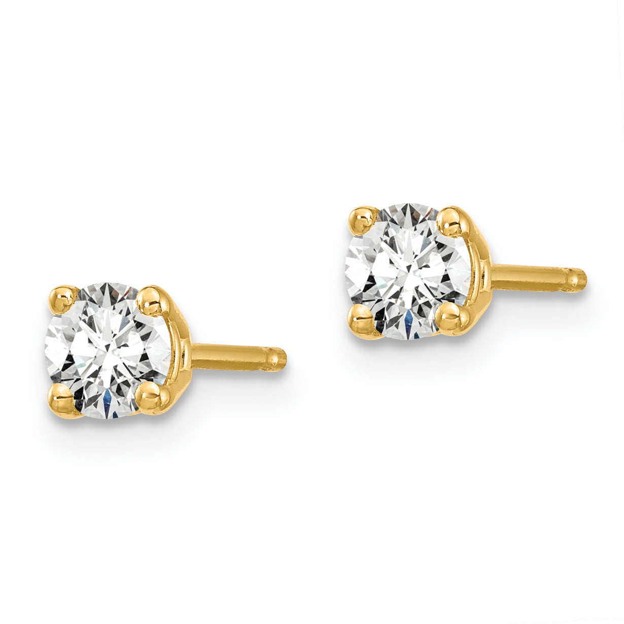 14K Lab Grown Diamond 1/2ctw SI1/SI2, G H I, 4 Prong Earrings
