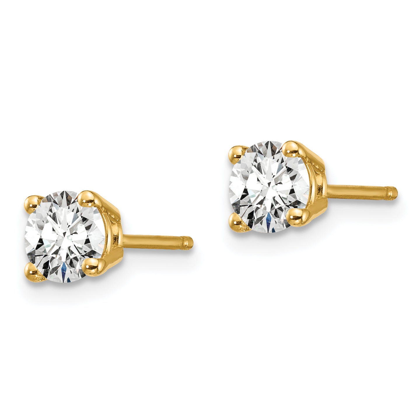 14K Lab Grown Diamond 3/4ctw SI1/SI2, G H I, 4 Prong Earrings