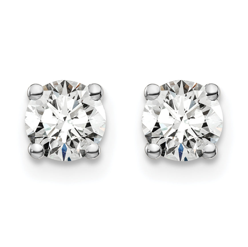 14K White Gold Lab Grown Diamond 3/4ctw SI1/SI2, G H I, 4 Prong Earrings