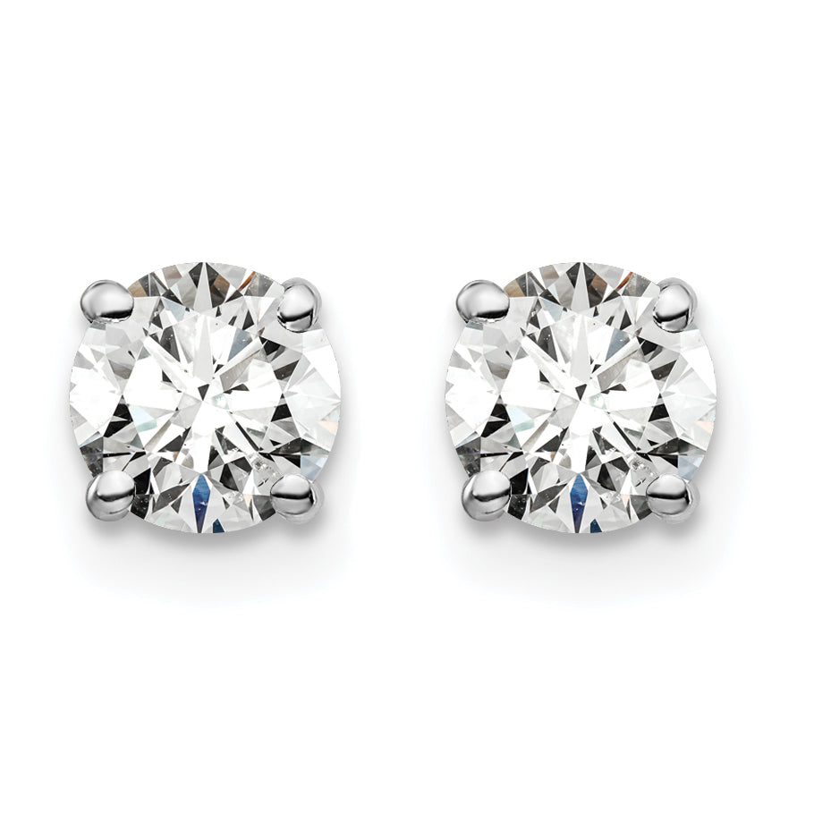 14K White Gold Lab Grown Diamond 1ctw SI1/SI2, G H I, 4 Prong Earrings