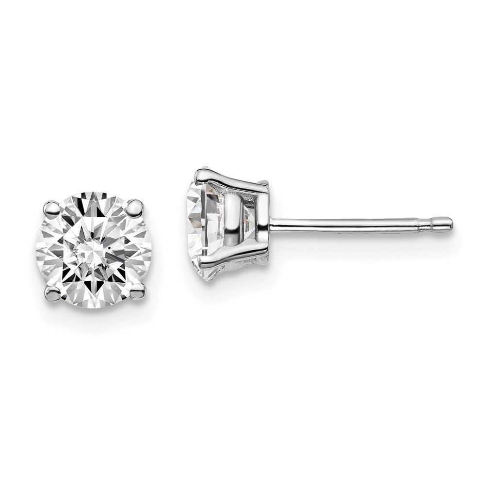 14kw 1 3/8ctw SI1/SI2, G H I, Lab Grown Diamond 4 Prong Earring