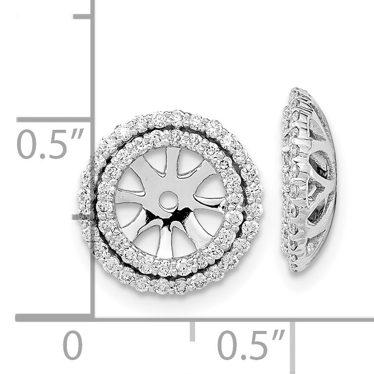 14k White Gold Diamond Earring Jackets