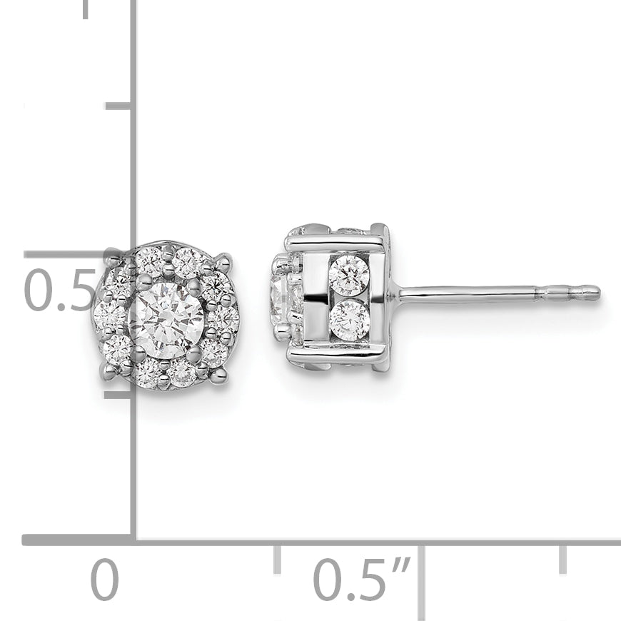 14k White Gold Lab Grown Diamond Fashion Earrings