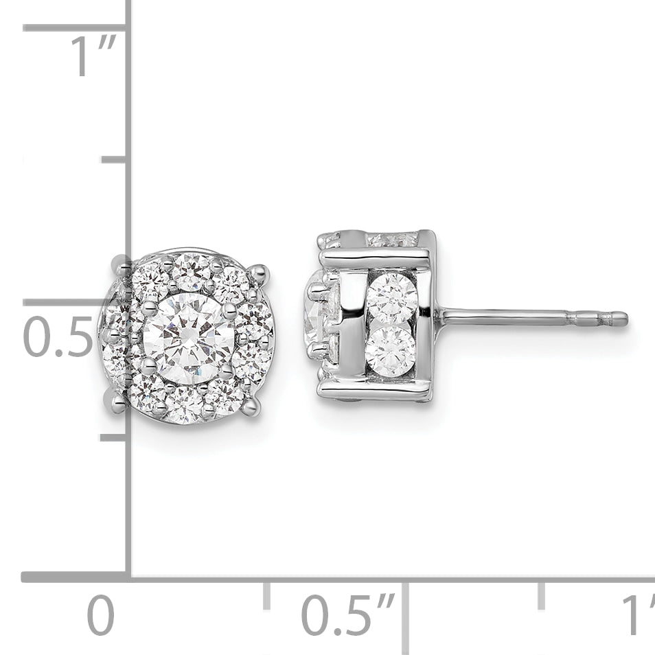 14k White Gold Lab Grown Diamond Fashion Earrings