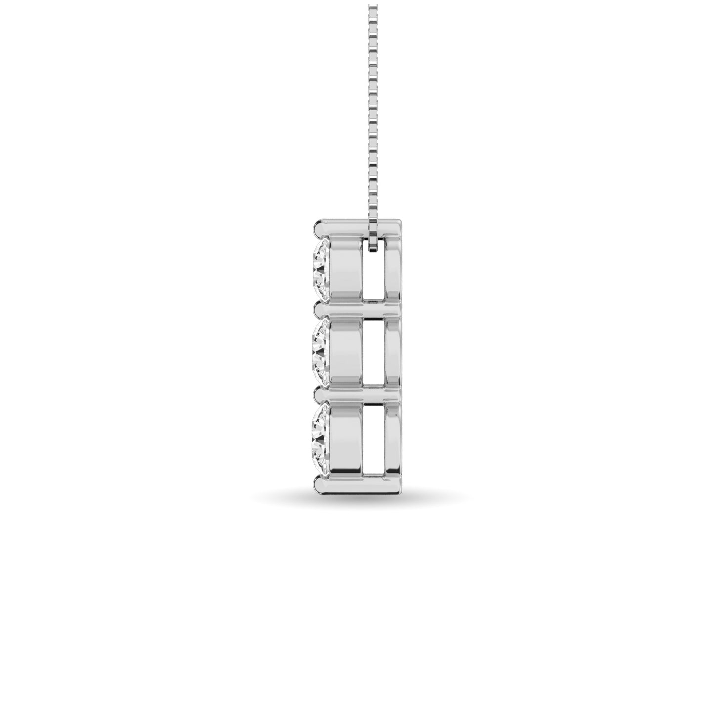 Diamond 3/4 Ct.Tw. Trilogy Pendant in 14K White Gold