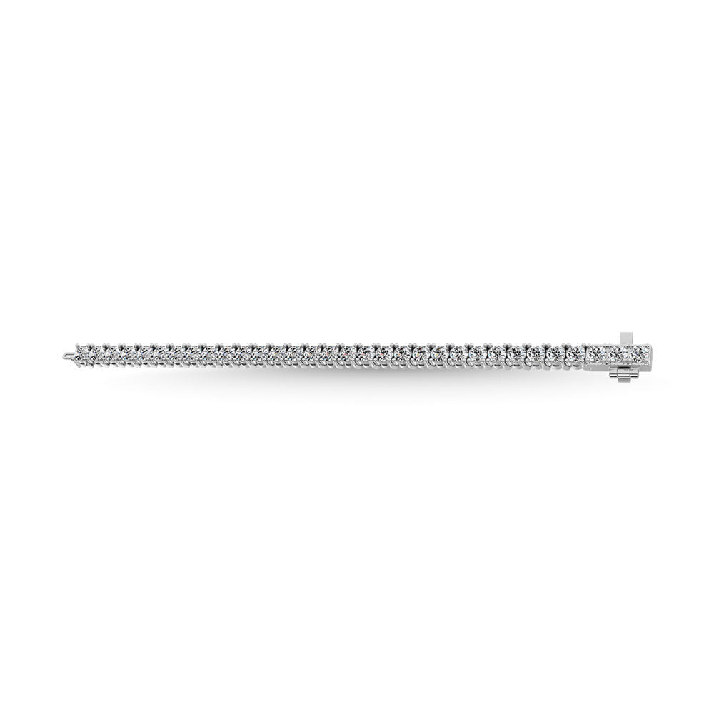 10KT 2 CT ROUND LAB GROWN ILLUSION BRACELET 7 Inch