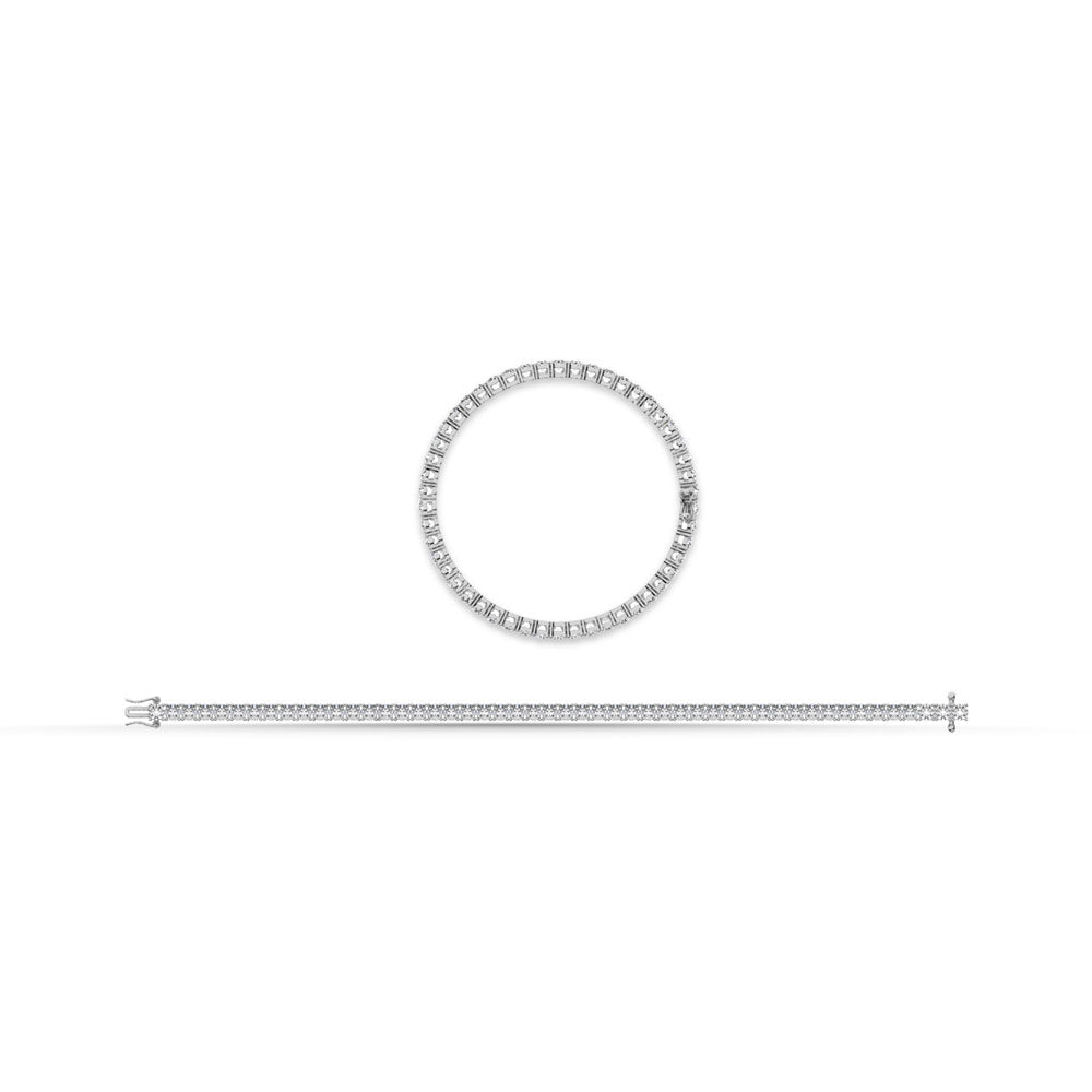 10KT 2 CT ROUND LAB GROWN ILLUSION BRACELET 7 Inch