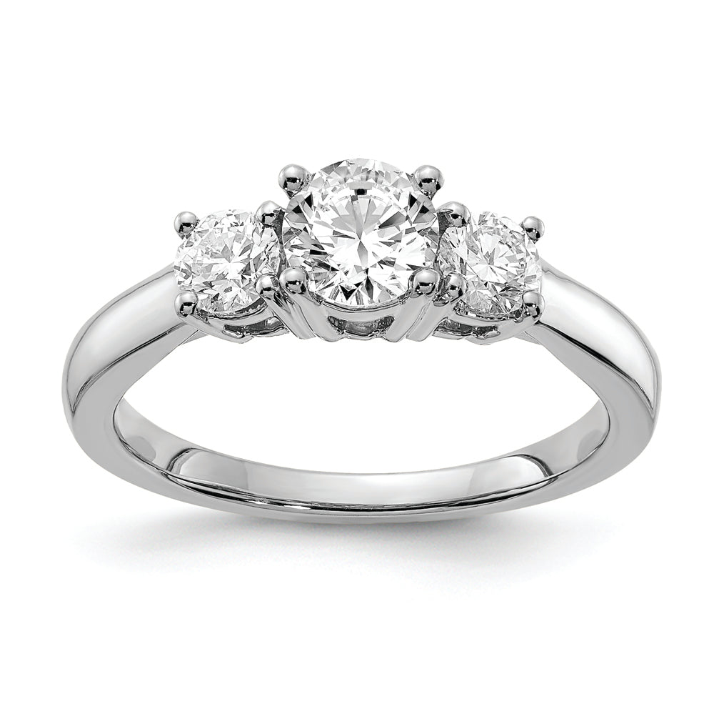 14kw Lab Grown Diamond SI1/SI2, G H I, 3-Stone Engagement Ring