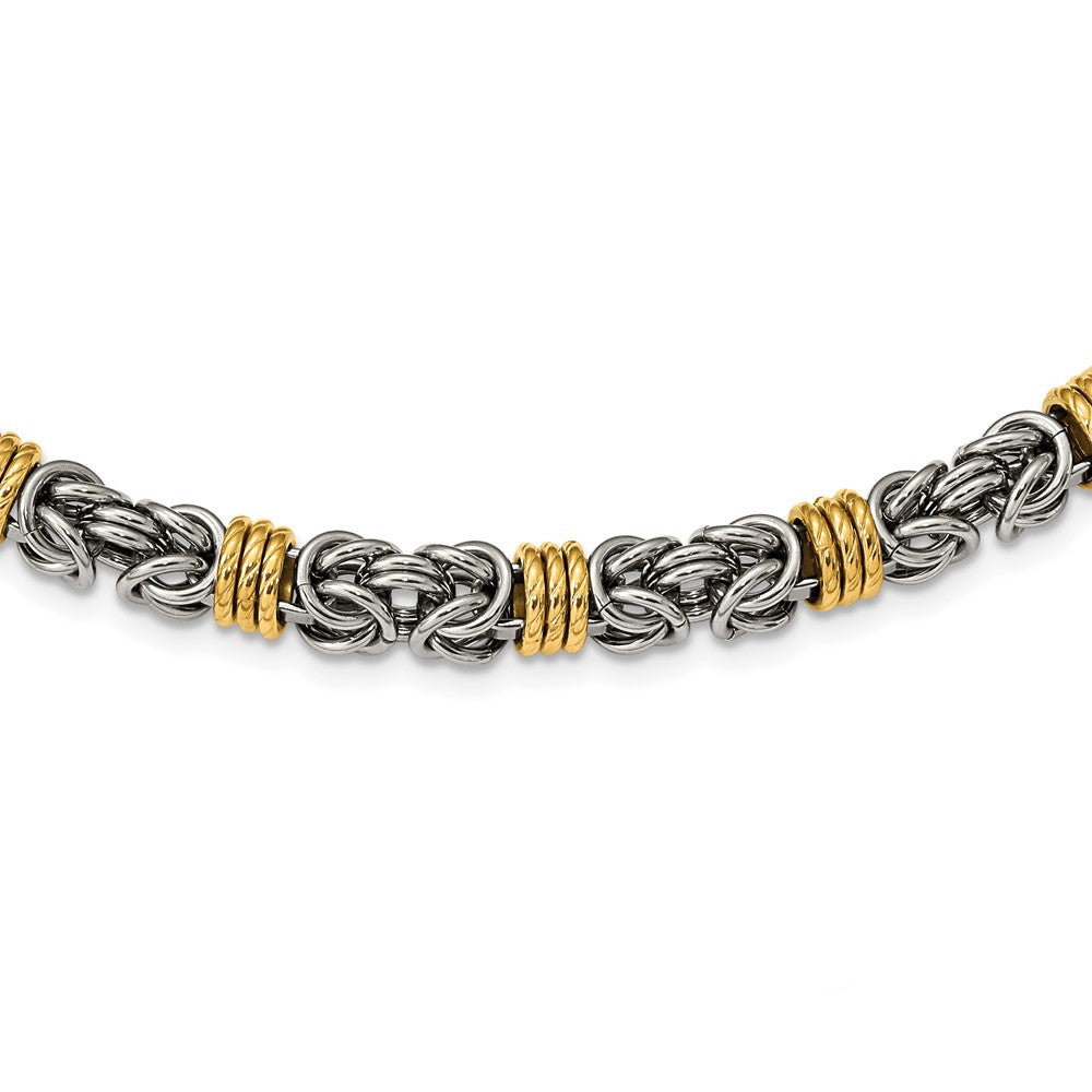 Stainless Steel Polished Yellow IP-plated 24in Necklace