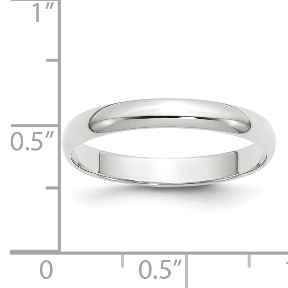 14KW 3mm LTW Half Round Band Size 8.5