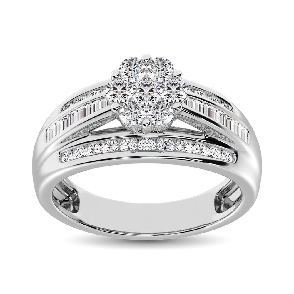 10K White Gold 1 Ct.Tw. Diamond Engagement Ring