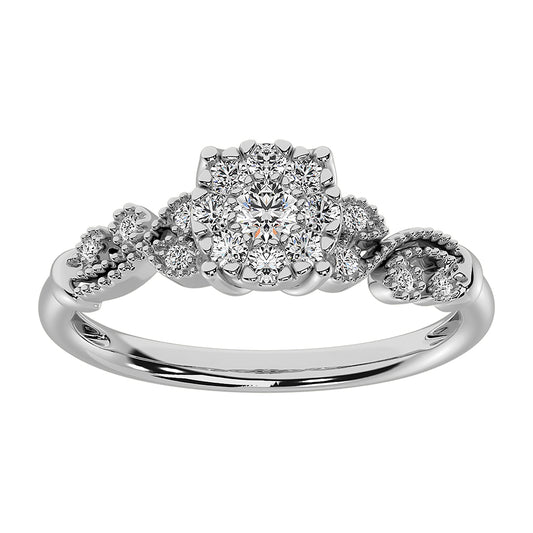 10K White Gold 1/3 Ct.Tw. Diamond Promise Ring