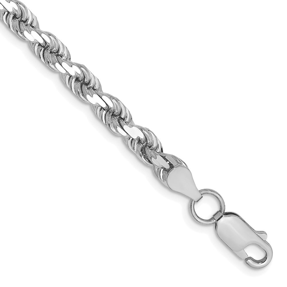 14k White Gold 4.5mm D/C Rope with Lobster Clasp Chain