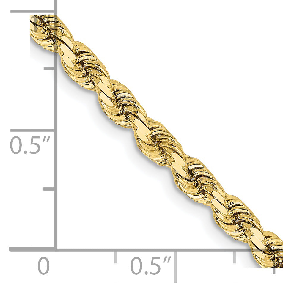 10k 3.75mm Diamond-cut Rope Chain