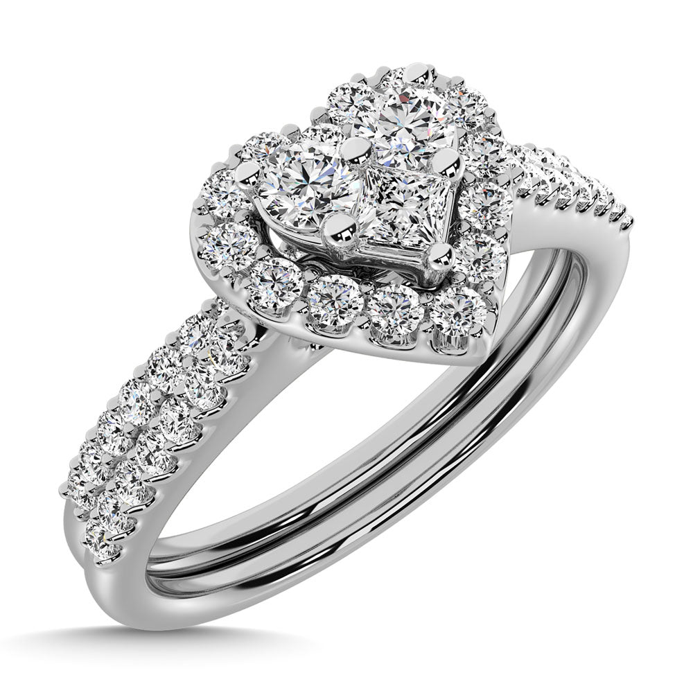 10K White Gold 2/5 Ct.Tw. Diamond Bridal Ring